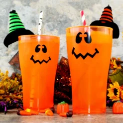 Best Sale 🎁 BarMan Wacky Jack O'Lantern Polycarbonate Cup - Neon Orange - 2 Sizes Available 🎁 -Barman Sales Store pumpkin cups cute bpc 5 700x700