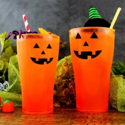 Brand new 😉 BarMan Classic Jack O'Lantern Polycarbonate Cup - Neon Orange - 2 Sizes Available ⭐ -Barman Sales Store pumpkin cups jack bpc 5 700x700