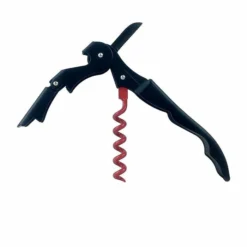 Best Sale ✔️ BarMan BarConic® Double-Hinged Corkscrew - Matte Black With Red Worm 👍