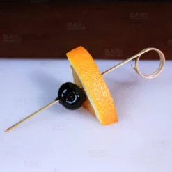 Flash Sale 😀 BarMan BarConic® Ring Bamboo Cocktail Picks (Pack Of 100) ⭐ -Barman Sales Store ring top bamboo cocktail pick with garnishes 700x700