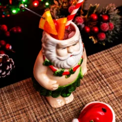 Best deal ❤️ BarMan BarConic® Tiki Drinkware - Hula Claus - 14 Ounce 🎁 -Barman Sales Store santa scene 3 700x700