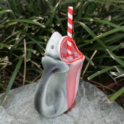 Outlet 😀 BarMan BarConic® Tiki Drinkware - Shark Bite - 14 Oz. 👏 -Barman Sales Store shark tiki mug 3 bpc2 700x700