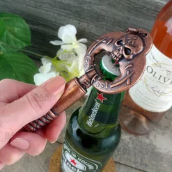 Deals 😍 BarMan BarConic® Bottle Opener / Wine Opener - Skull - Antique Copper ⌛ -Barman Sales Store skull bottle opener wine stopper bpc 6 700x700