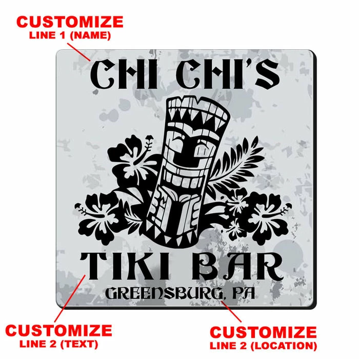 Flash Sale 🥰 BarMan CUSTOMIZABLE Coaster - 3.5in Square Foam - Tiki Design 🥰 2 Flash Sale 🥰 BarMan CUSTOMIZABLE Coaster - 3.5in Square Foam - Tiki Design 🥰 - Image 2
