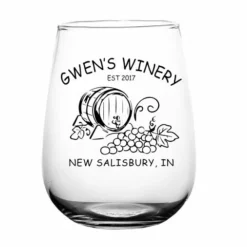 Wholesale ⭐ BarMan CUSTOMIZABLE - Stemless Wine Glass - 17 Ounce - Wine Barrel 🎁 -Barman Sales Store stemless wine glass barrel web 700x700