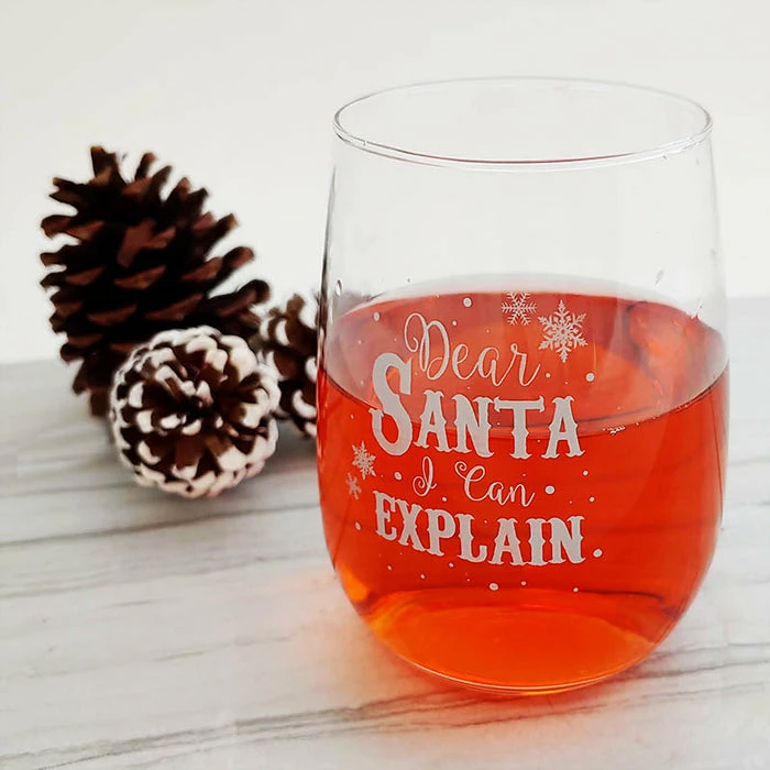 Coupon ✨ BarMan Dear Santa Stemless Wine Glass 💯 2 Coupon ✨ BarMan Dear Santa Stemless Wine Glass 💯 - Image 2