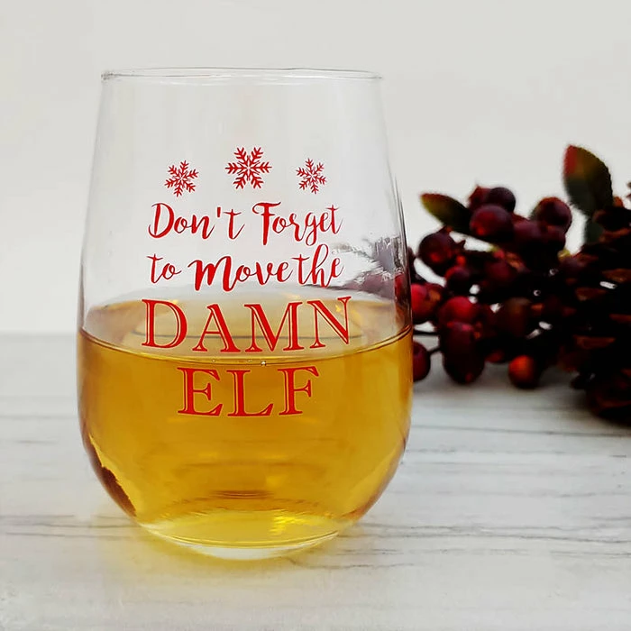 New 😀 BarMan Move The Elf Stemless Wine Glass 👍 2 New 😀 BarMan Move The Elf Stemless Wine Glass 👍 - Image 2