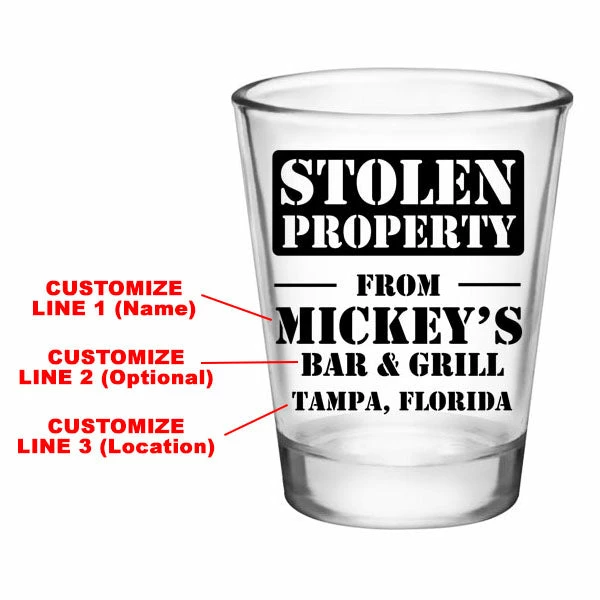 Budget ✨ BarMan CUSTOMIZABLE - 1.75oz Clear Shot Glass - Stolen Property ✨ 2 Budget ✨ BarMan CUSTOMIZABLE - 1.75oz Clear Shot Glass - Stolen Property ✨ - Image 2