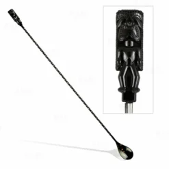 Hot Sale 😉 BarMan Olea™ Tiki Butt Ku Gun Metal Plated Bar Spoon - 40cm 👏