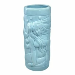 Best Pirce 🛒 BarMan BarConic® Tiki Drinkware - Ceramic Blue Mermaid Mug - 14 Ounce ✨