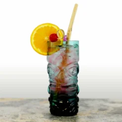 Best Pirce 🎁 BarMan BarConic ® Tiki Glass - Teal - 15 Ounce 👍 -Barman Sales Store tiki glass blue tinted bpc 4 700x700
