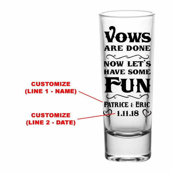 Best deal 🌟 BarMan CUSTOMIZABLE - 2oz Tall Clear Shot Glass - Vows 🤩 2 Best deal 🌟 BarMan CUSTOMIZABLE - 2oz Tall Clear Shot Glass - Vows 🤩 - Image 2