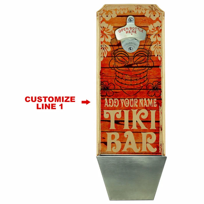 Flash Sale ✨ BarMan CUSTOMIZABLE Wall Mounted Wood Plaque Bottle Opener & Cap Catcher - Vintage Tiki Bar 🤩 2 Flash Sale ✨ BarMan CUSTOMIZABLE Wall Mounted Wood Plaque Bottle Opener & Cap Catcher - Vintage Tiki Bar 🤩 - Image 2