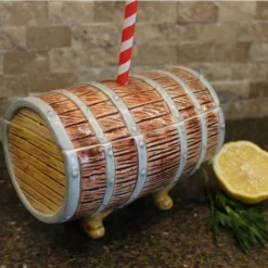 Deals ⭐ BarMan BarConic® Tiki Drinkware - Barrel W/ Lid - 20 Oz. ✨ -Barman Sales Store whiskey barrell tiki mug bpc roll 700x700