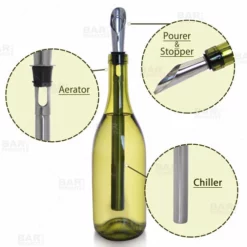 Deals ⭐ BarMan BarConic® Stainless Steel Wine Chiller Stick With Aerator ✔️ -Barman Sales Store wine aerator with chiller stick 1 700x700