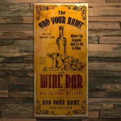 Discount โญ BarMan CUSTOMIZABLE Large Vintage Wooden Bar Sign - Wine Bar - 11 3/4" X 23 3/4" ๐ 7 Discount โญ BarMan CUSTOMIZABLE Large Vintage Wooden Bar Sign - Wine Bar - 11 3/4" X 23 3/4" ๐ -Barman Sales Store wine bar wood plank sign web1 700x700
