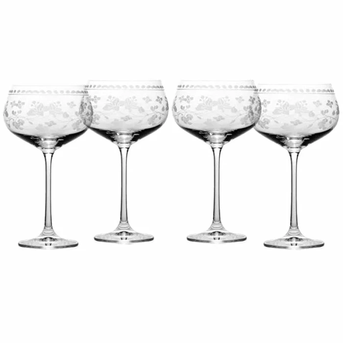 Promo ⭐ BarMan Vintage Floral Coupe Set 13.5 Oz - 4 Pack 😍 1 Promo ⭐ BarMan Vintage Floral Coupe Set 13.5 Oz - 4 Pack 😍