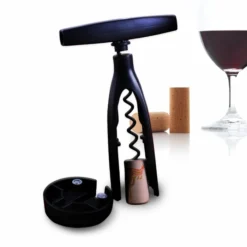 Brand new 🧨 BarMan Corkscrew With Foil Cutter/Stand - Black ✔️