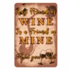 Outlet ⭐ BarMan Metal Bar Sign - Customized - Wine Friend - 12" X 18" 👏
